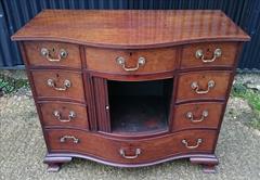 121020191760 Serpentine Front Antique Chest of Drawers Tambour 40¾W 21D 34H 2.JPG